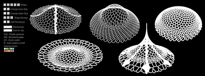 Procedural Radiolaria & Diatom Builder